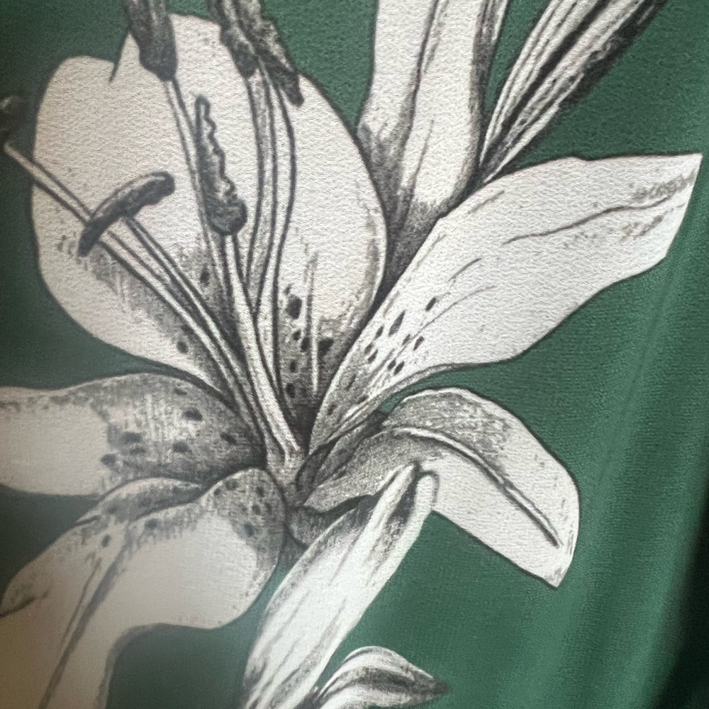 eShakti Green Floral Maxi Dress - Picture 3 of 5